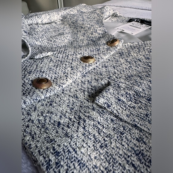 ZARA tweed crop blazer NWT - Picture 5 of 5